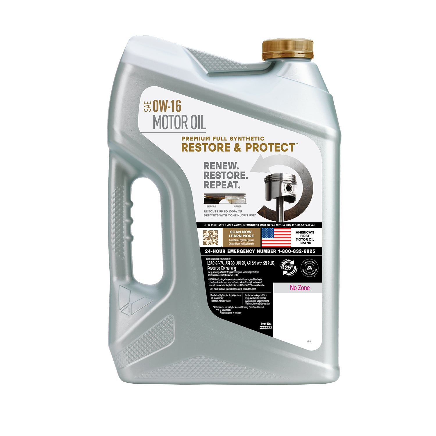 Restore & Protect Premium Full Synthetic SAE 0W-16 Motor Oil